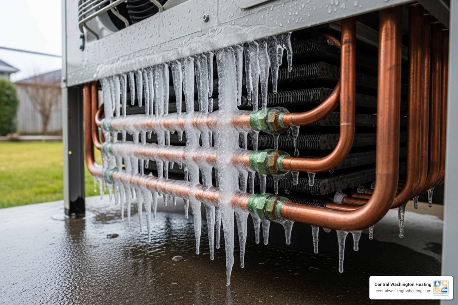 Ice buildup on refrigerant lines near the outdoor unit - Heat pump not cooling