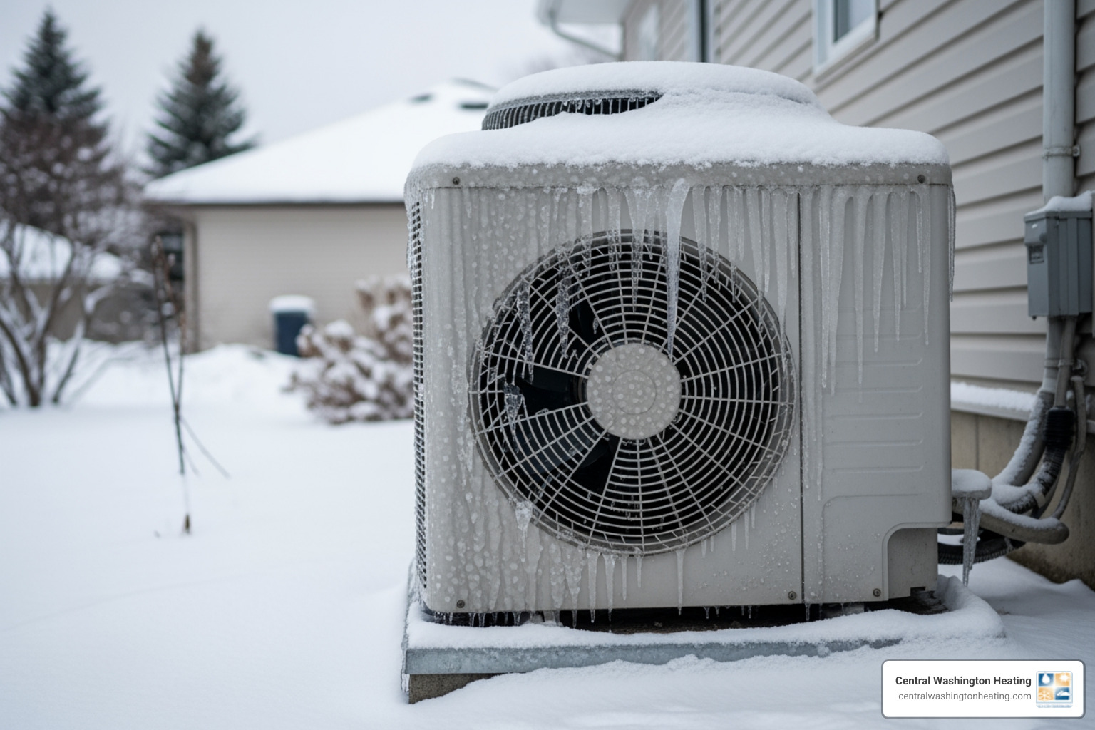 outdoor heat pump unit with ice buildup - heat pump repair in waterville, wa outdoor heat pump unit with ice buildup - heat pump repair in waterville, wa