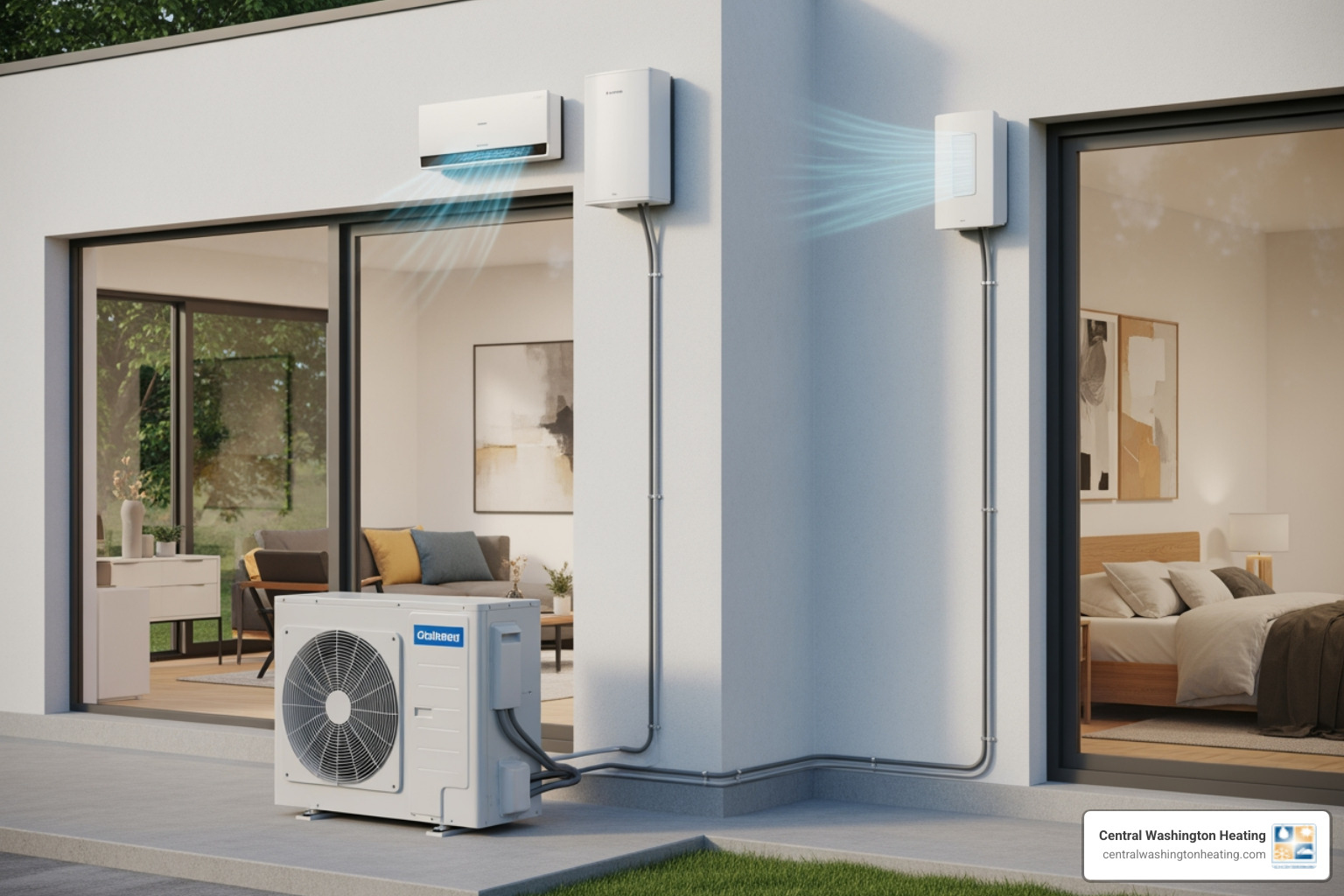 multi-zone ductless system - new heat pump installation in rock island, wa multi-zone ductless system - new heat pump installation in rock island, wa