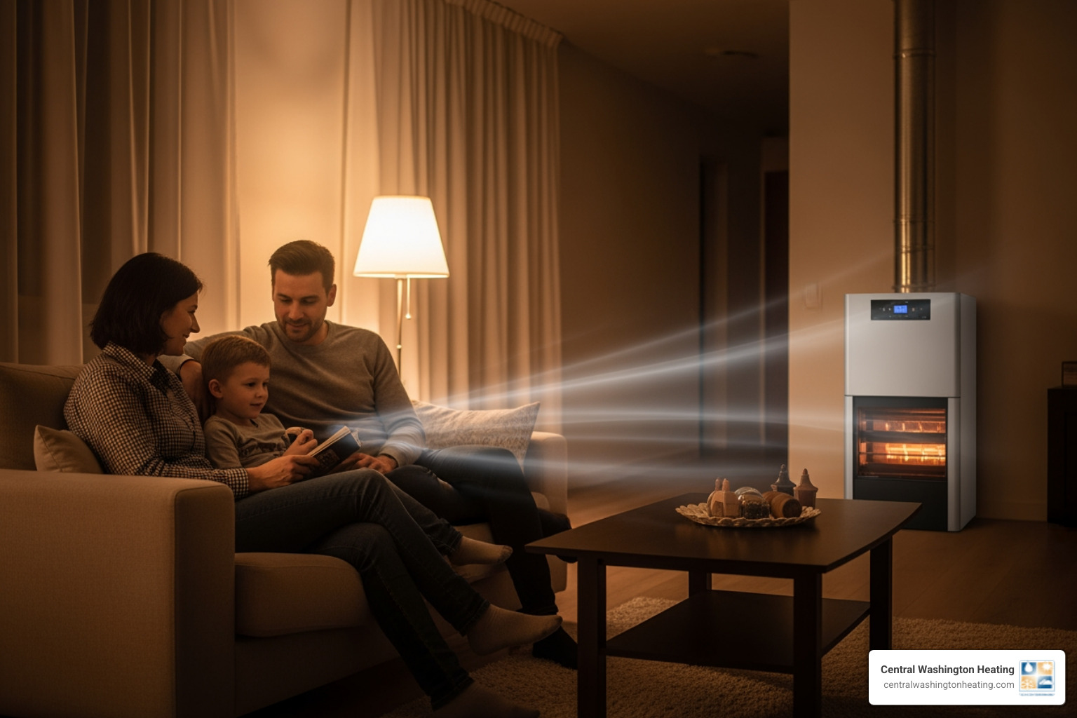 Infographic showing benefits of new furnace installation including 15-20% energy savings, improved comfort with even heating, enhanced safety with modern features, better air quality with advanced filtration, and long-term reliability with 15-20 year lifespan - furnace installation in east wenatchee, wa