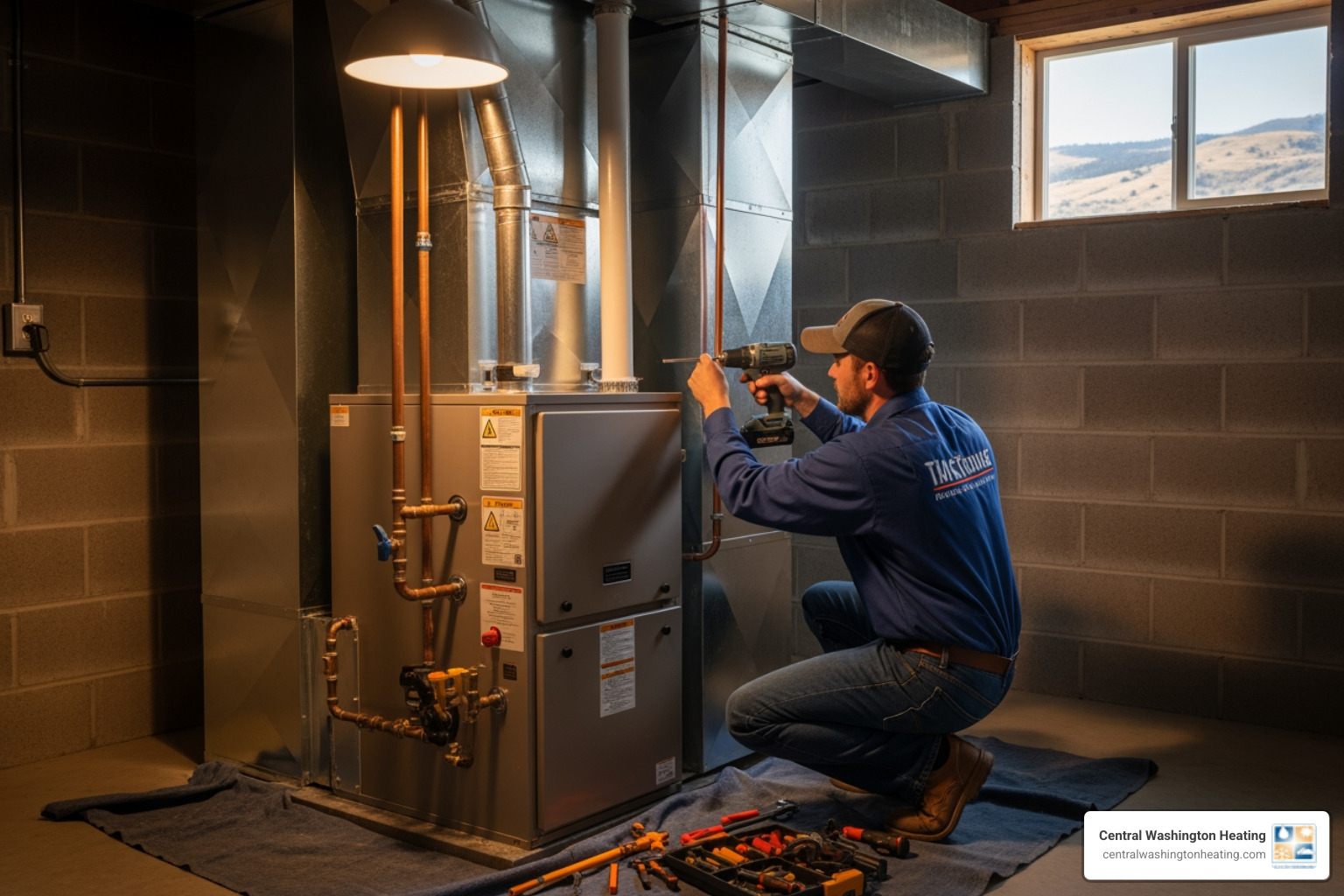 infographic showing five key signs your furnace needs replacement: age over 15 years, frequent repair calls, rising energy bills, uneven heating throughout rooms, and strange noises or odors - furnace installation company in dryden, wa