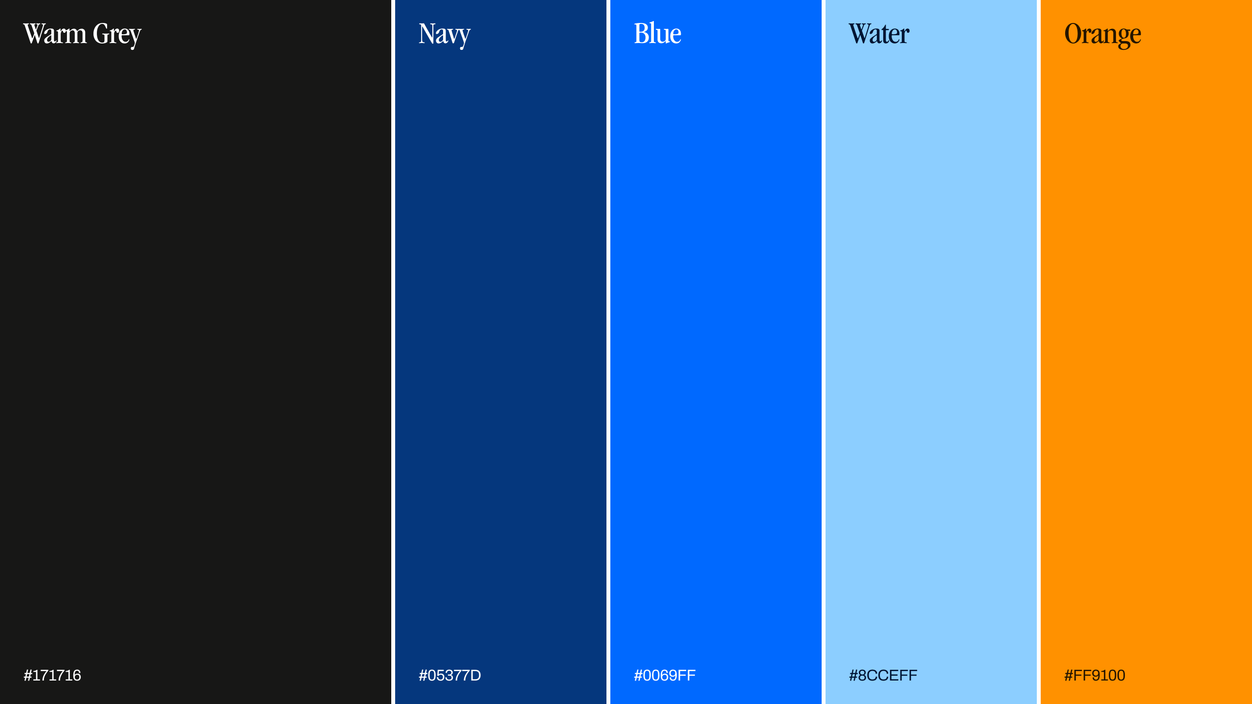 The Horatio primary brand palette