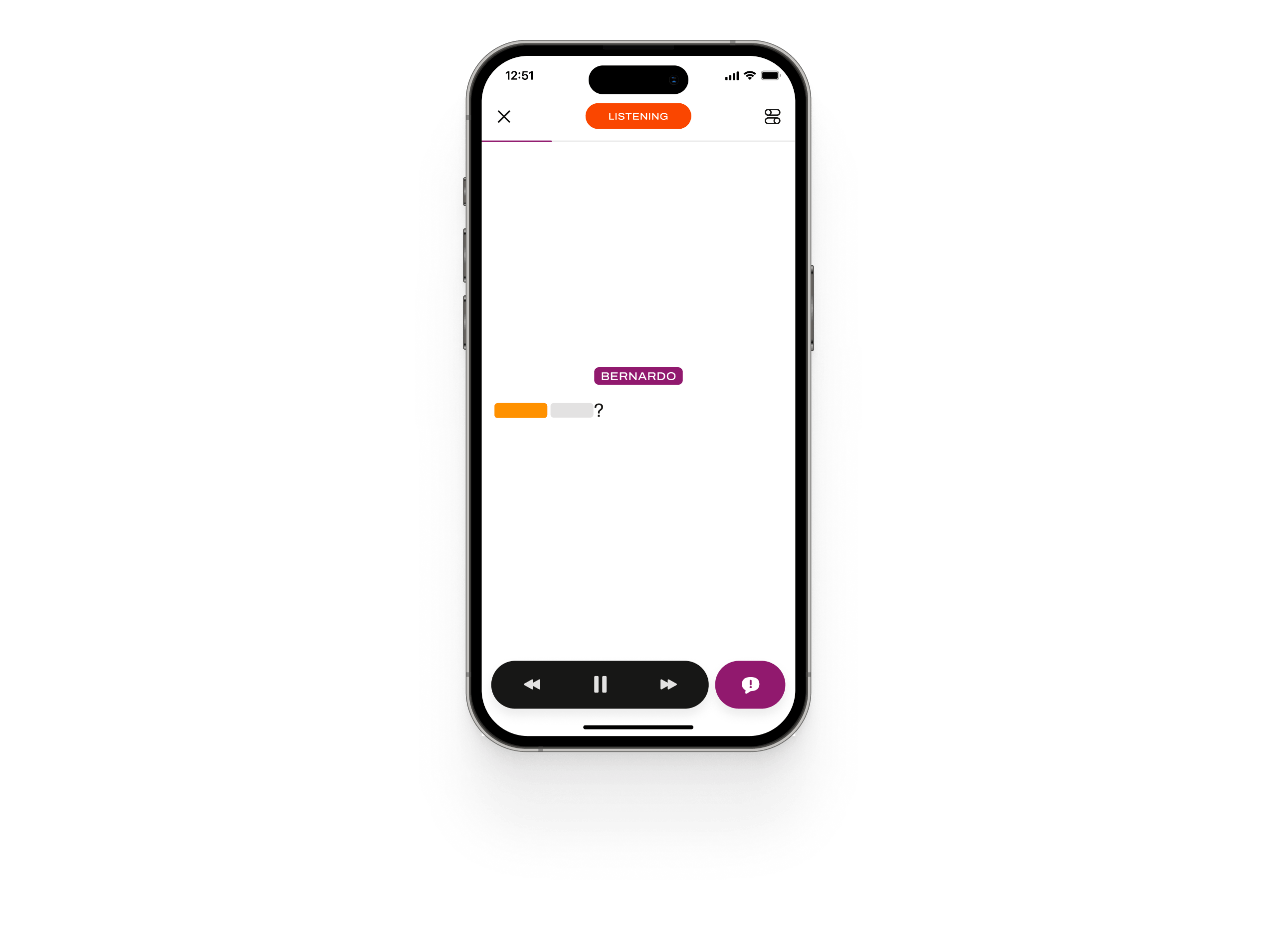 A floating iPhone with the Horatio app open on it