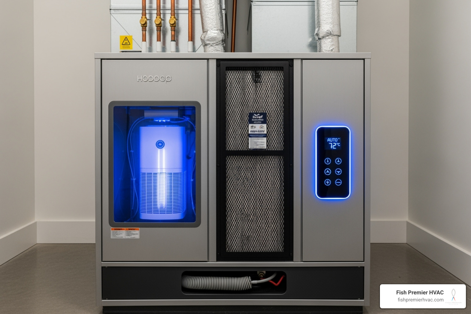 Modern, high-efficiency HVAC unit with an integrated air purifier - indoor air quality dallas Modern, high-efficiency HVAC unit with an integrated air purifier - indoor air quality dallas