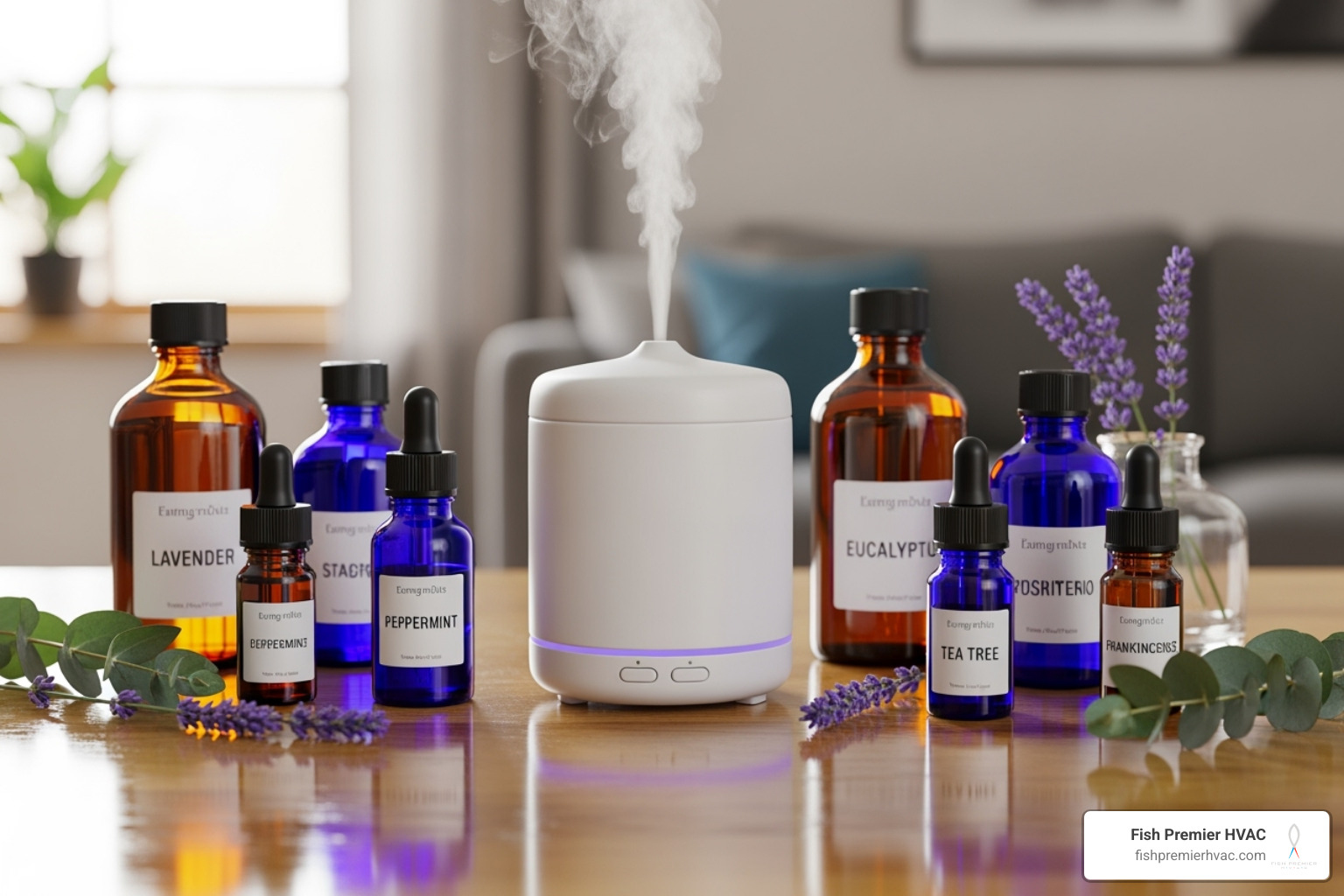 essential oil bottles and diffuser - whole home scent diffuser keller