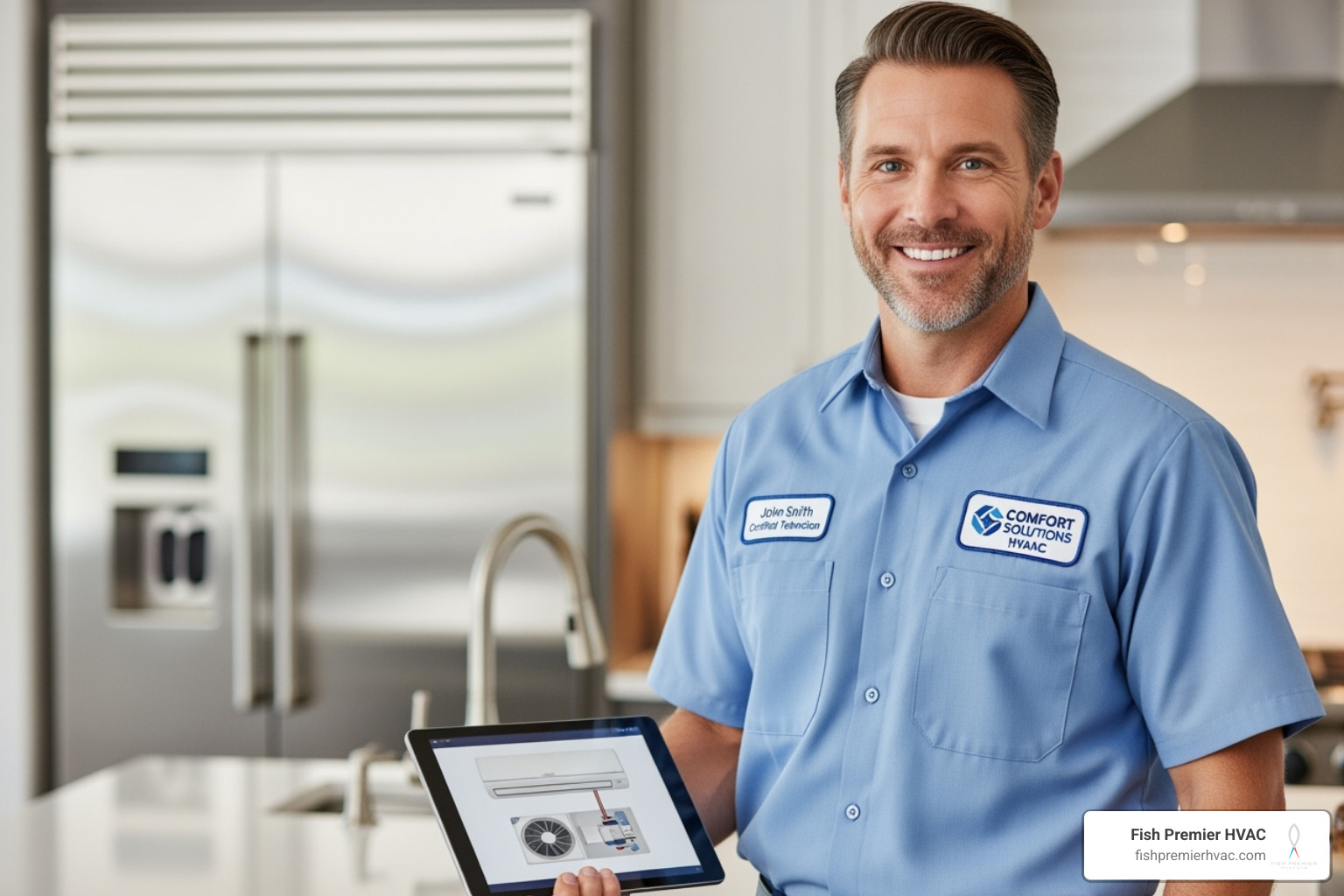 Certified technician with a friendly smile - heating installation fort worth