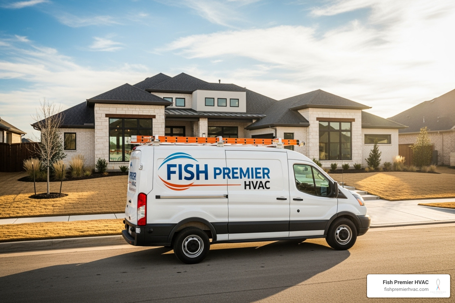 Fish Premier HVAC branded service van - home automation hvac fort worth Fish Premier HVAC branded service van - home automation hvac fort worth