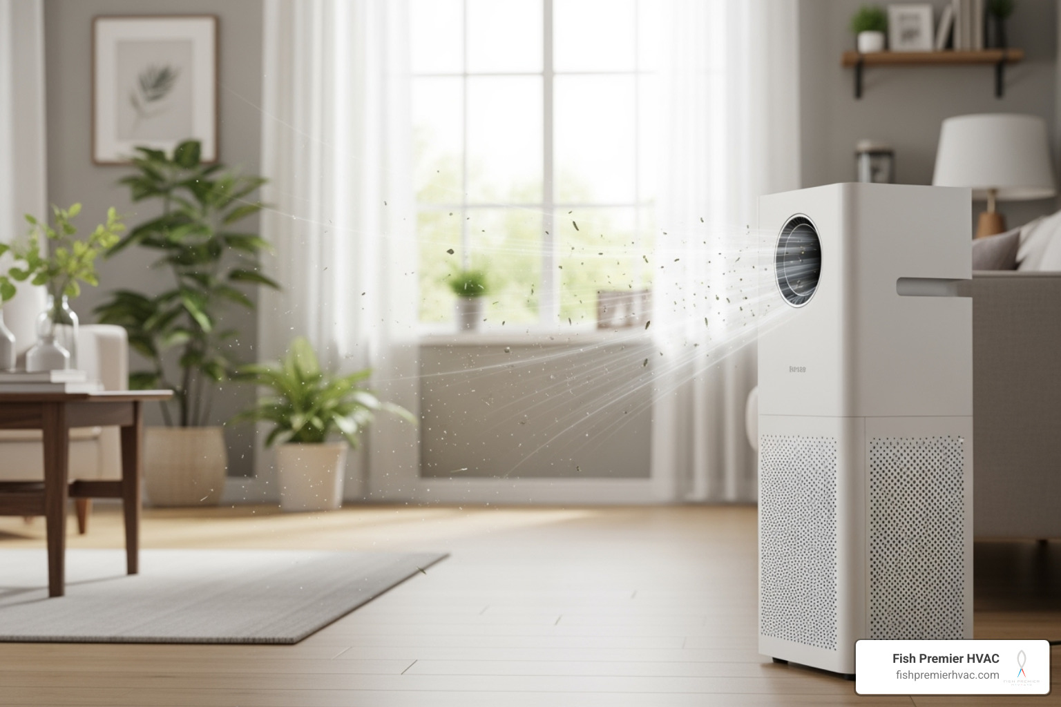 air purifier capturing particles in a room - allergy relief air system trophy club