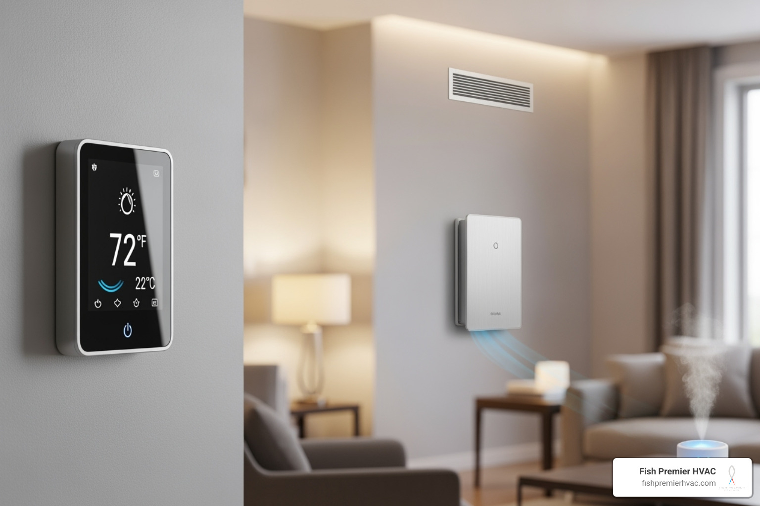 integrated system with a smart thermostat, a whole-home air purifier, and a subtle scent diffuser - residential hvac installation colonial hills