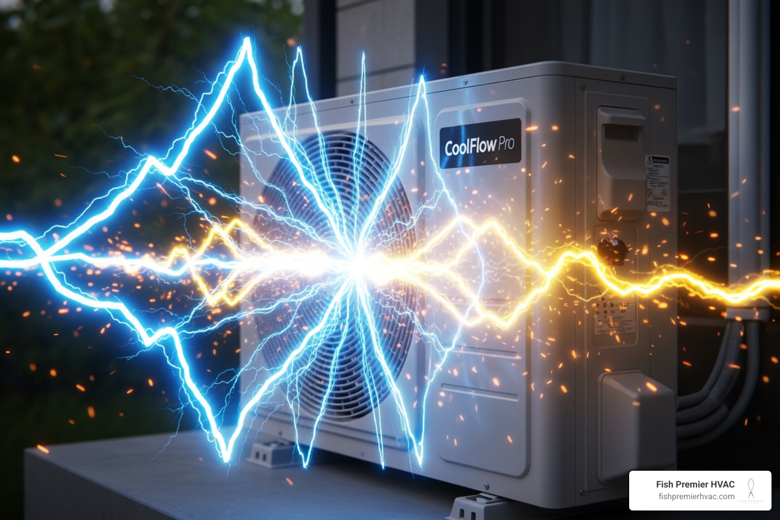 Air conditioner starting up with a graphic showing a spike in power demand - generator sizing trophy club Air conditioner starting up with a graphic showing a spike in power demand - generator sizing trophy club