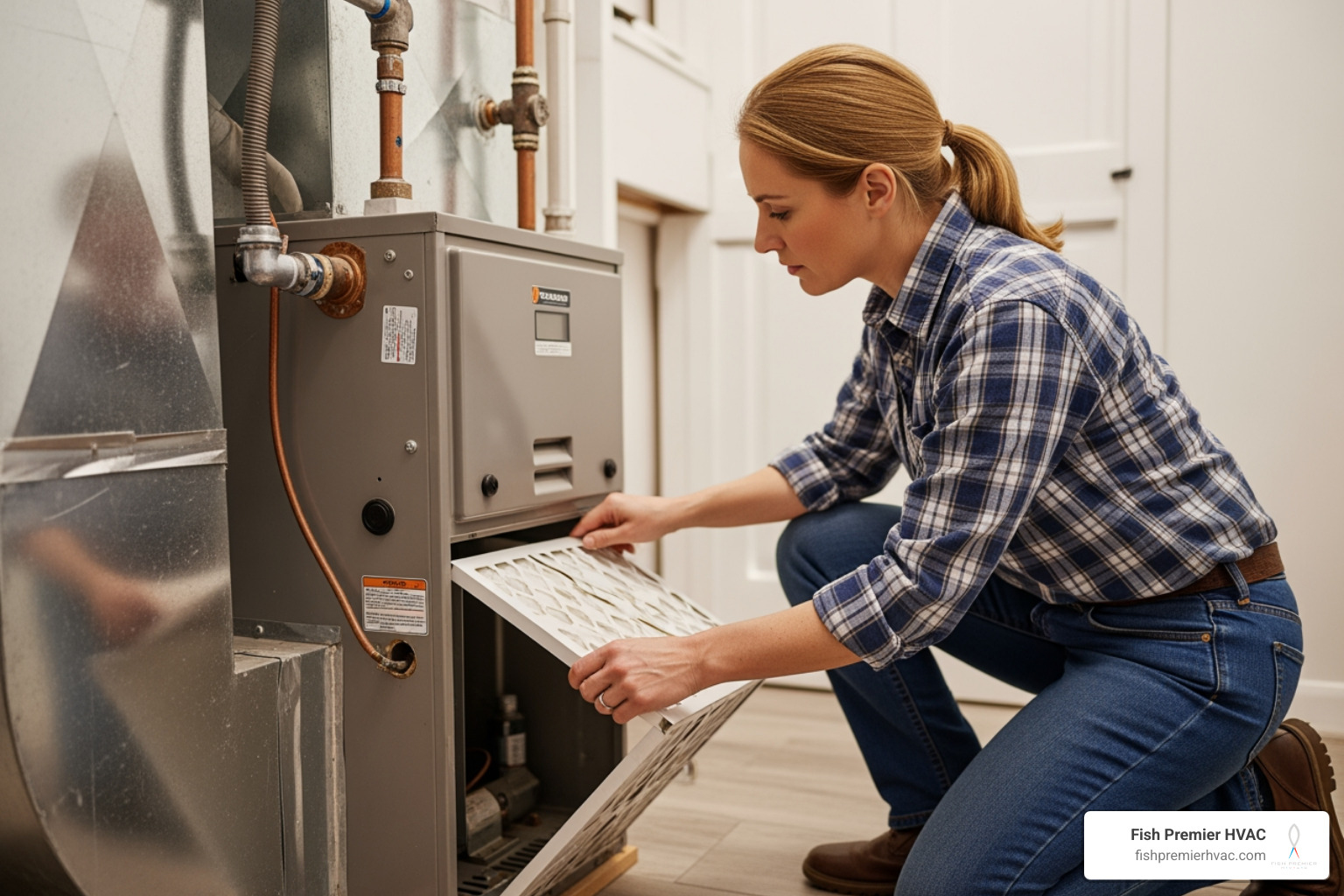homeowner replacing a furnace air filter - furnace maintenance keller homeowner replacing a furnace air filter - furnace maintenance keller