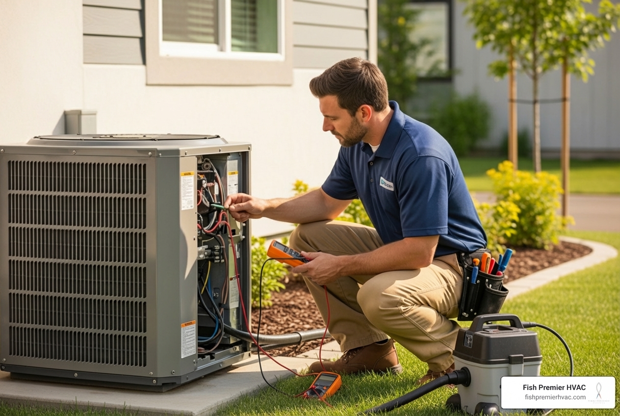 Infographic comparing standard HVAC service (reactive repairs, basic scheduling, impersonal) versus concierge HVAC service (proactive maintenance, priority access, personalized care, dedicated support) - concierge hvac service