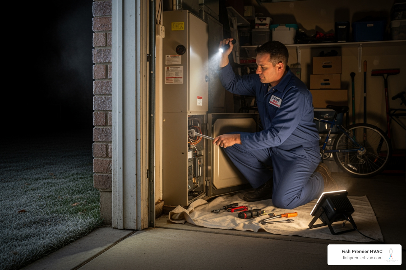 Infographic showing the top 5 signs you need emergency heating repair: 1. Complete system failure with no heat, 2. Loud banging, clanging, or grinding noises, 3. Strong gas or burning smells, 4. Frequent circuit breaker trips, 5. Carbon monoxide detector alarm - emergency heating repair in keller, tx Infographic showing the top 5 signs you need emergency heating repair: 1. Complete system failure with no heat, 2. Loud banging, clanging, or grinding noises, 3. Strong gas or burning smells, 4. Frequent circuit breaker trips, 5. Carbon monoxide detector alarm - emergency heating repair in keller, tx