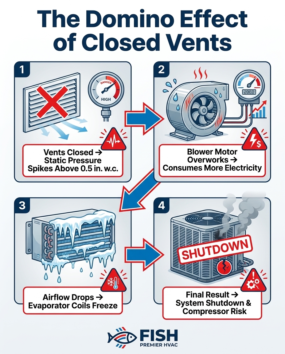 The Domino Effect of Closed Vents