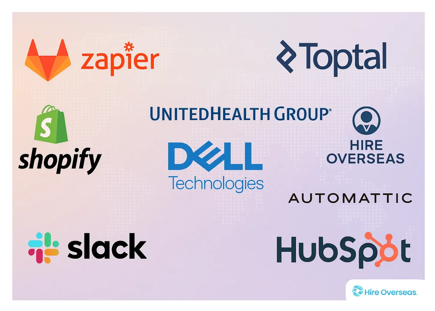 Alt Text: Logos of top companies hiring remote workers in 2025.