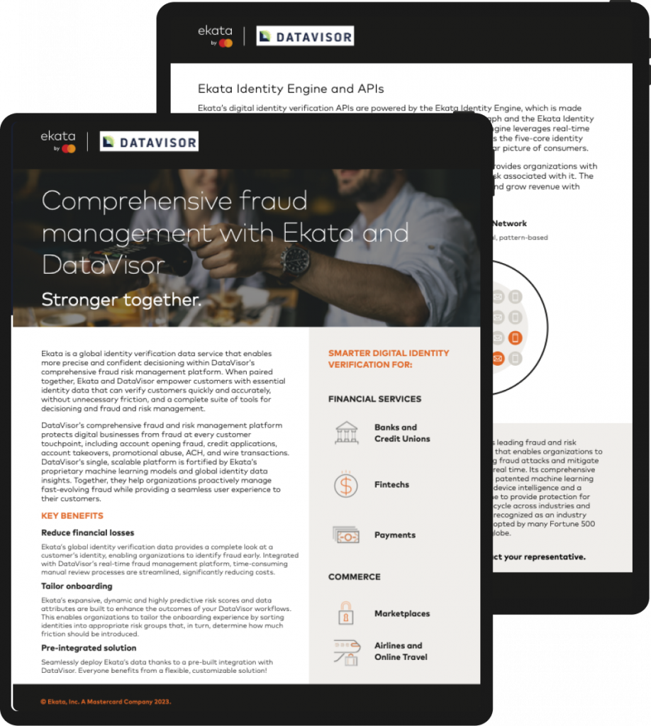 ekata mastercard|DataVisor Ekata partnership