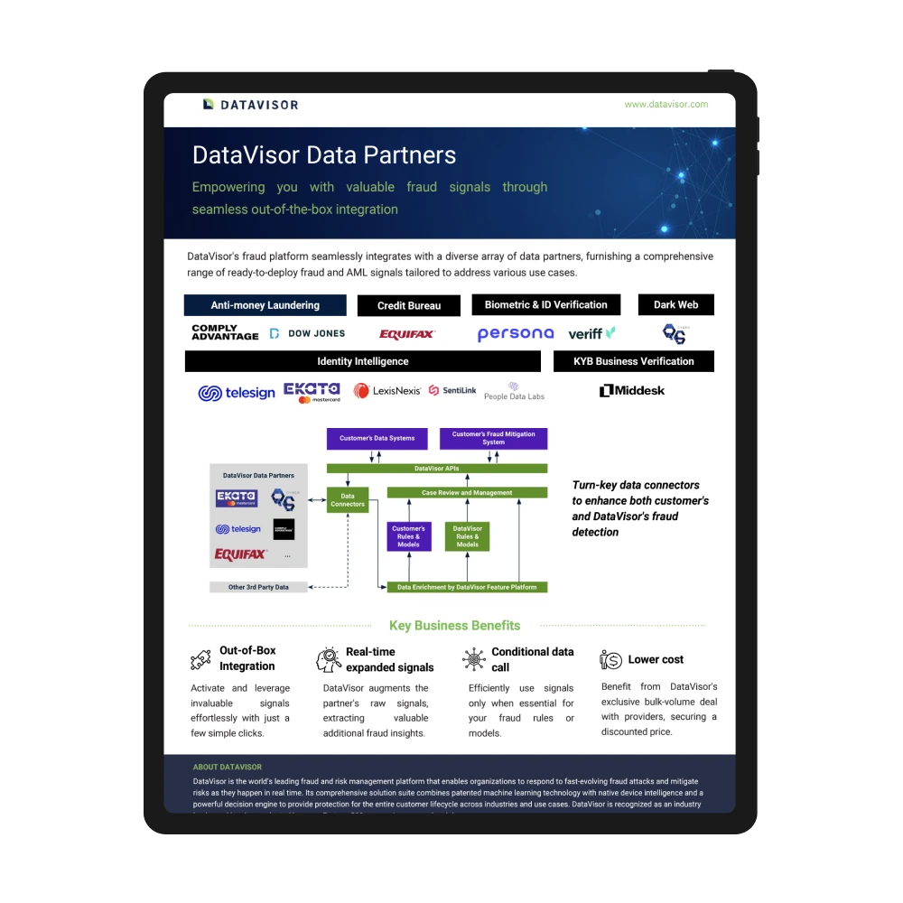 datavisor data partners|DataVisor partners|