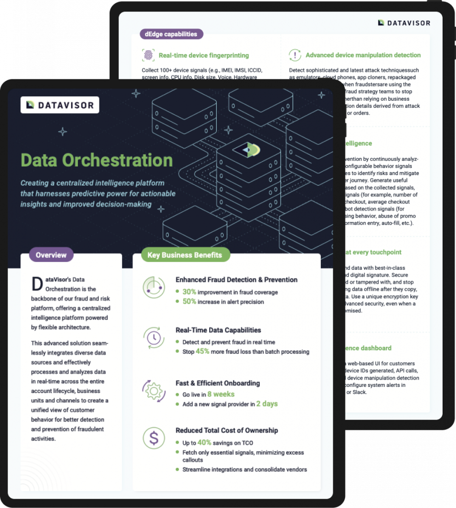 |datavisor data orchestration product sheet