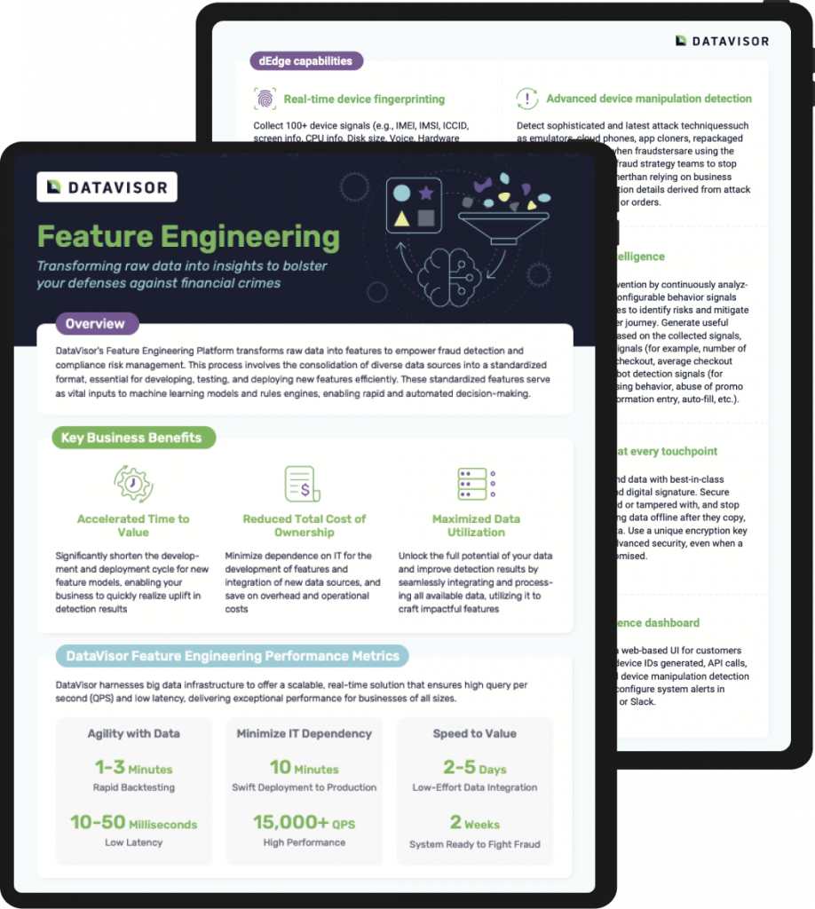 datavisor feature engineering