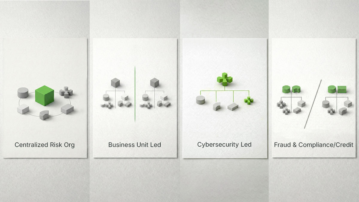 The four types of risk organization structures diagram