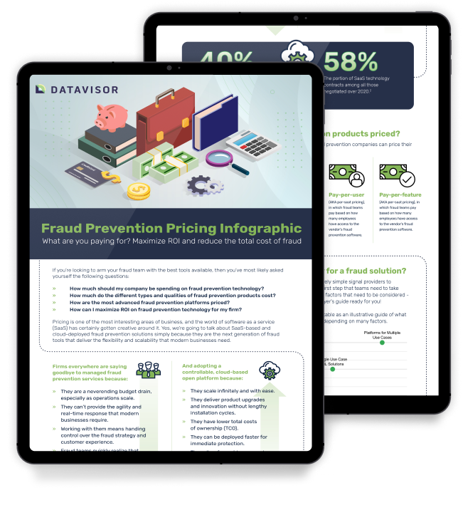 fraud prevention pricing infographic featured image|fraud prevention pricing infographic cover image|datavisor pricing|Fraud Prevention Pricing|