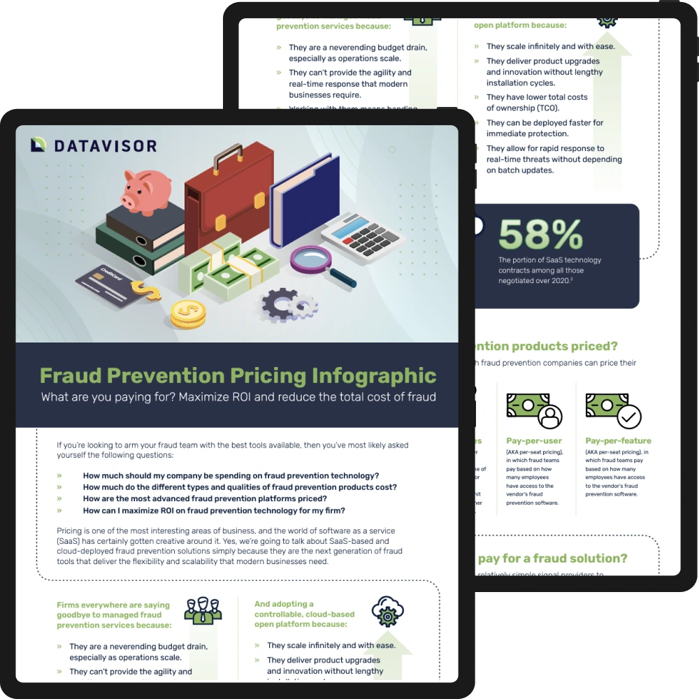 fraud prevention pricing infographic featured image|fraud prevention pricing infographic cover image|datavisor pricing|Fraud Prevention Pricing|