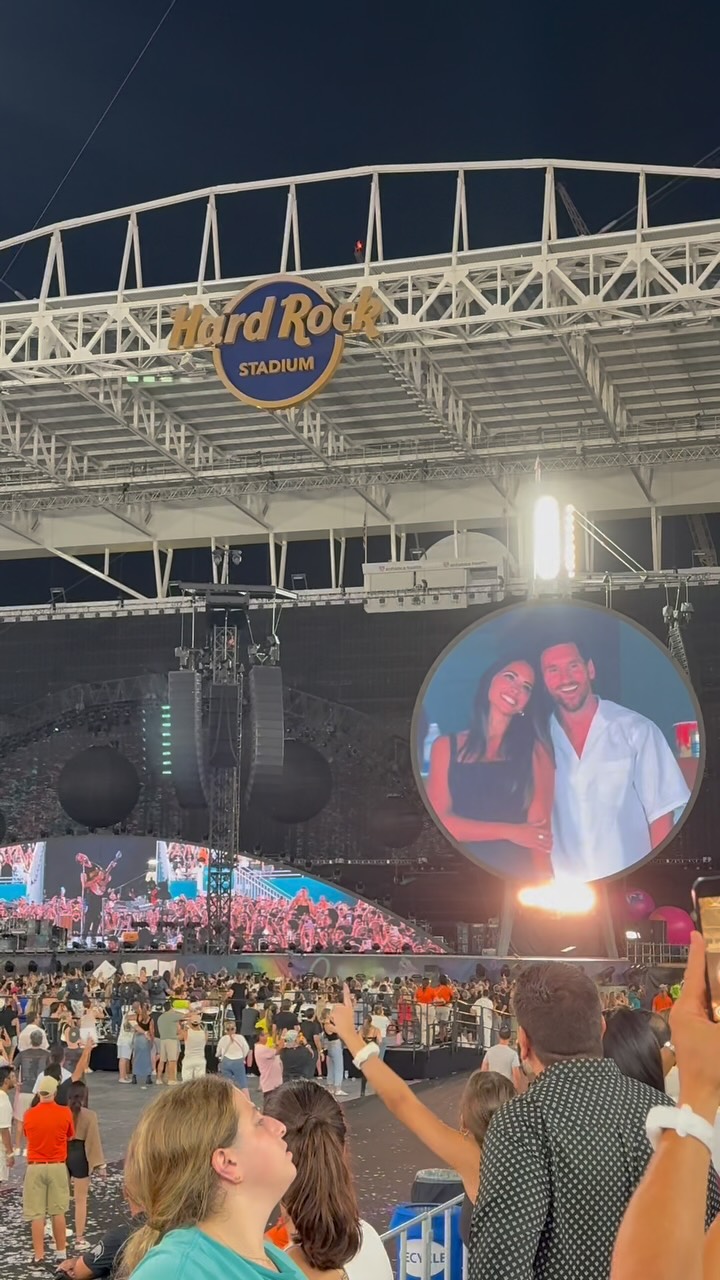 Messi at Coldplay! #coldplay #messi #hardrockstadium #miami #coldplayconcert