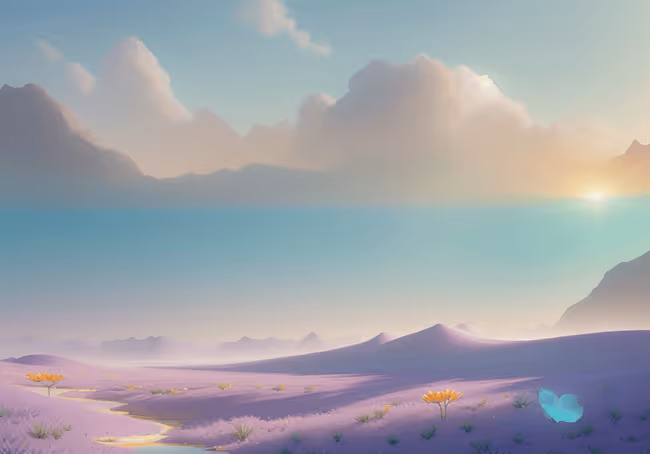 Glowing mountain peaks symbolizing creative journey in modern web development