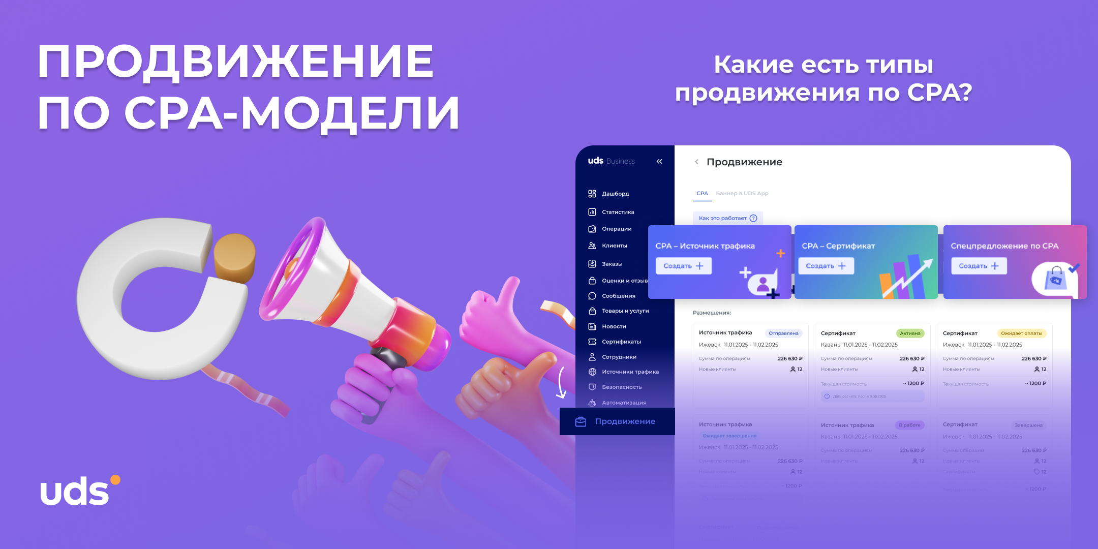 типы продвижения UDS CPA