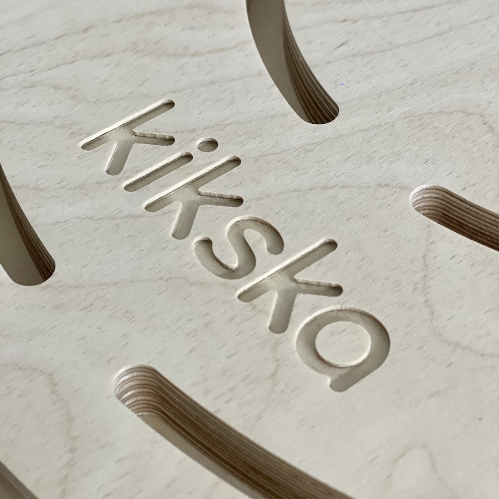 A Kikska plywood base seen from above, with its rows of post holes