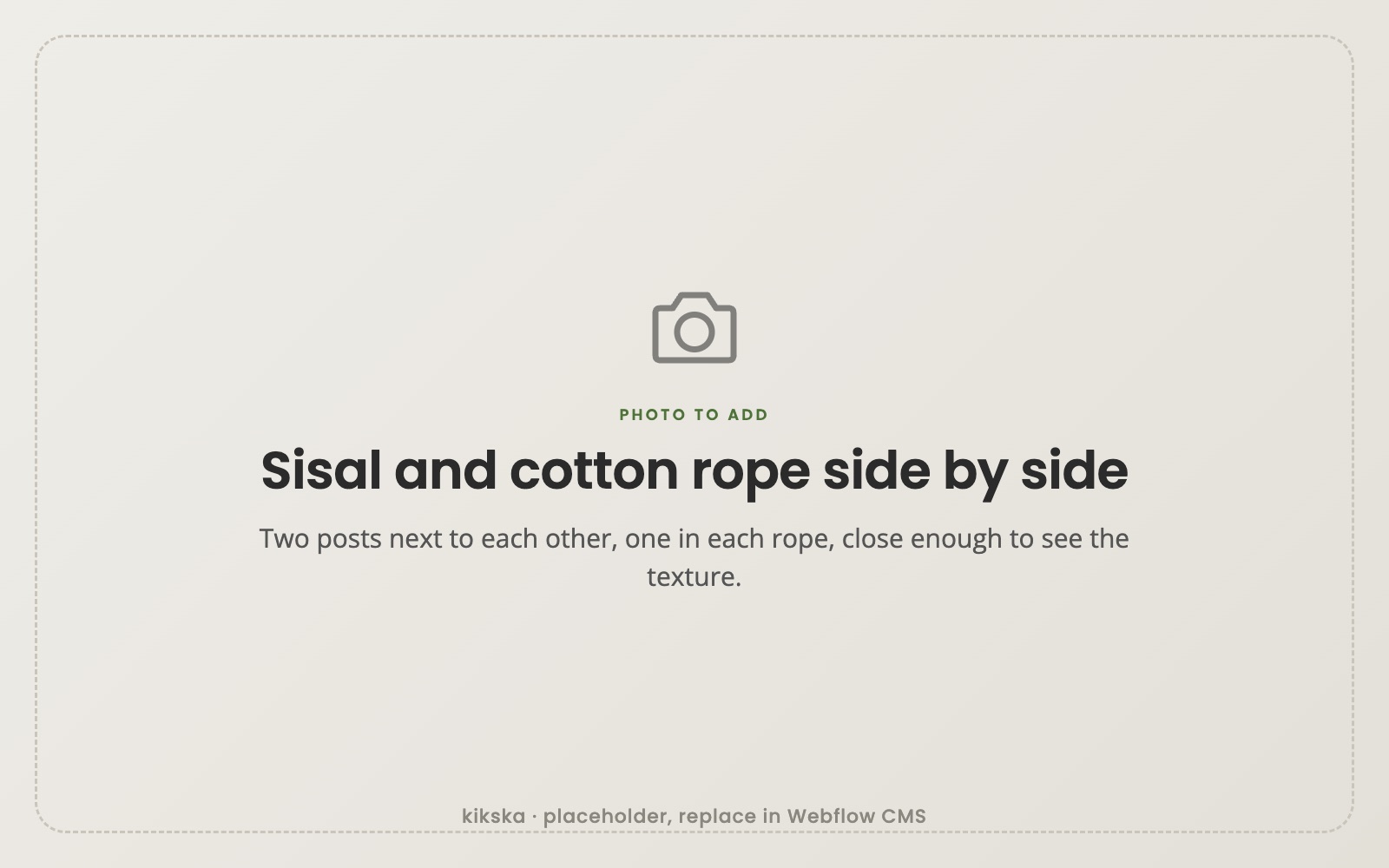 Sisal rope and cotton rope scratching posts side by side