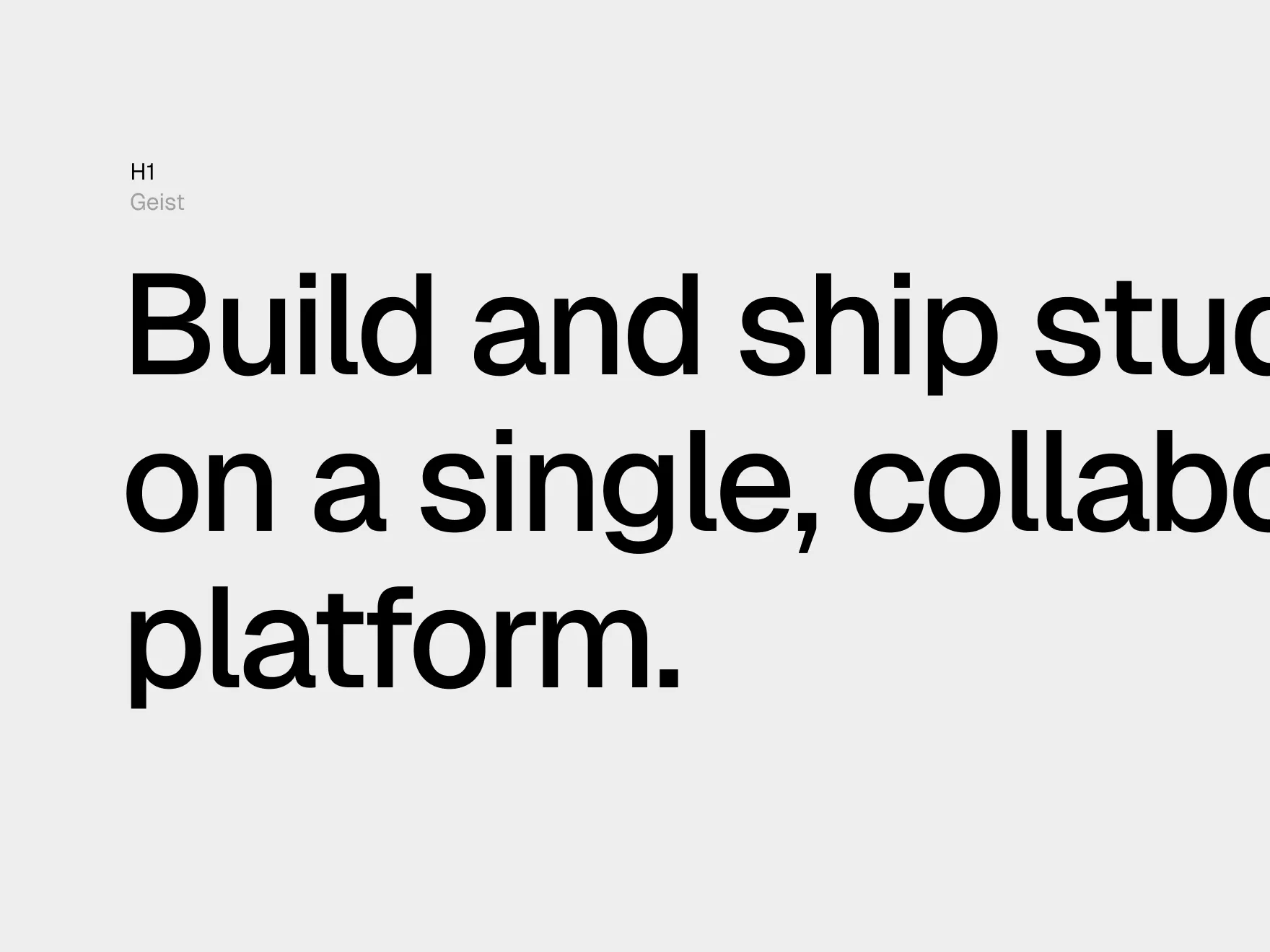 "geist" Schriftart auf hellgrauem Hintergrund