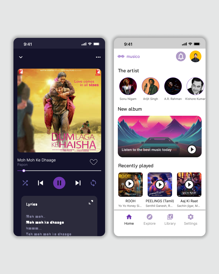 music streaming app

