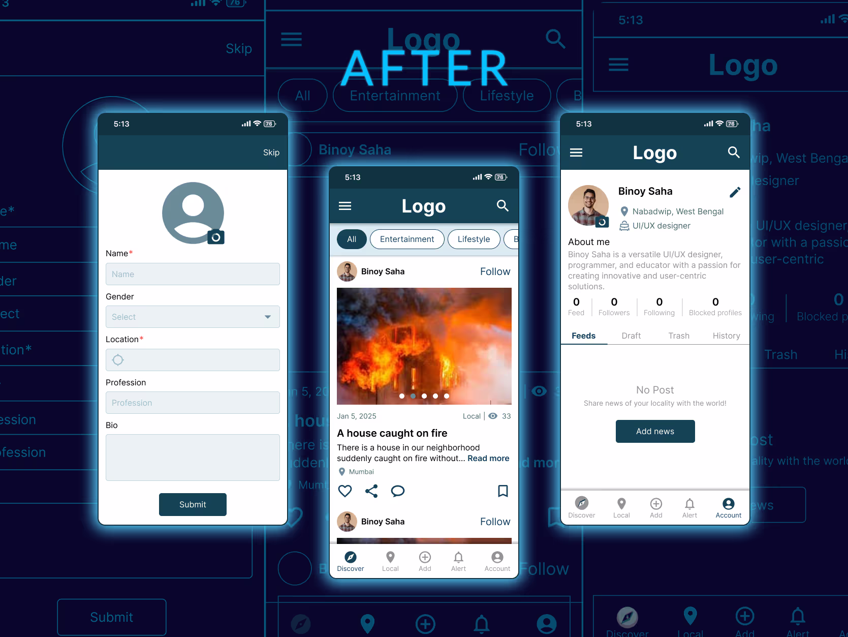 BWstory app redesign
