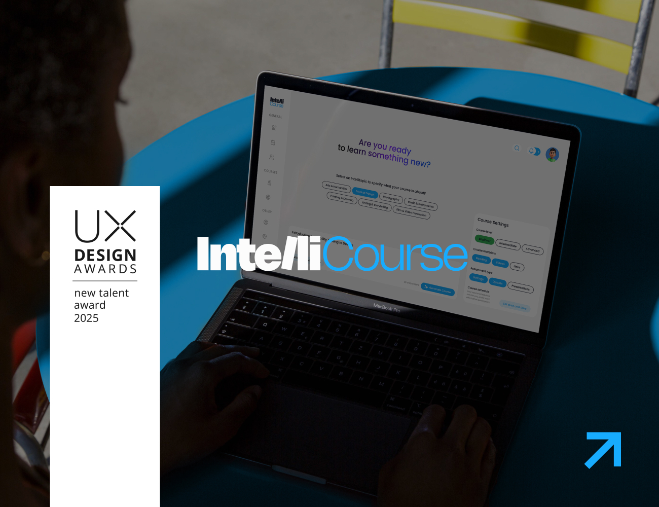 IntelliCourse Banner (UX Design Awards 2025: New Talent Award Winner)