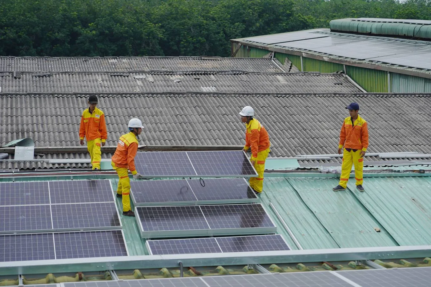 Imvelo Energy installation crew fitting solar panels