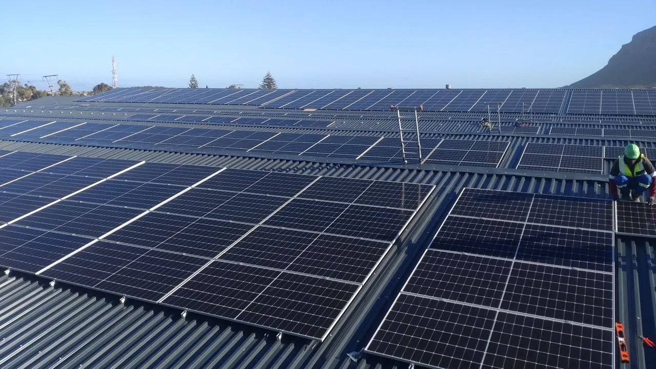 Commercial and industrial rooftop solar plant in Western Cape, South Africa