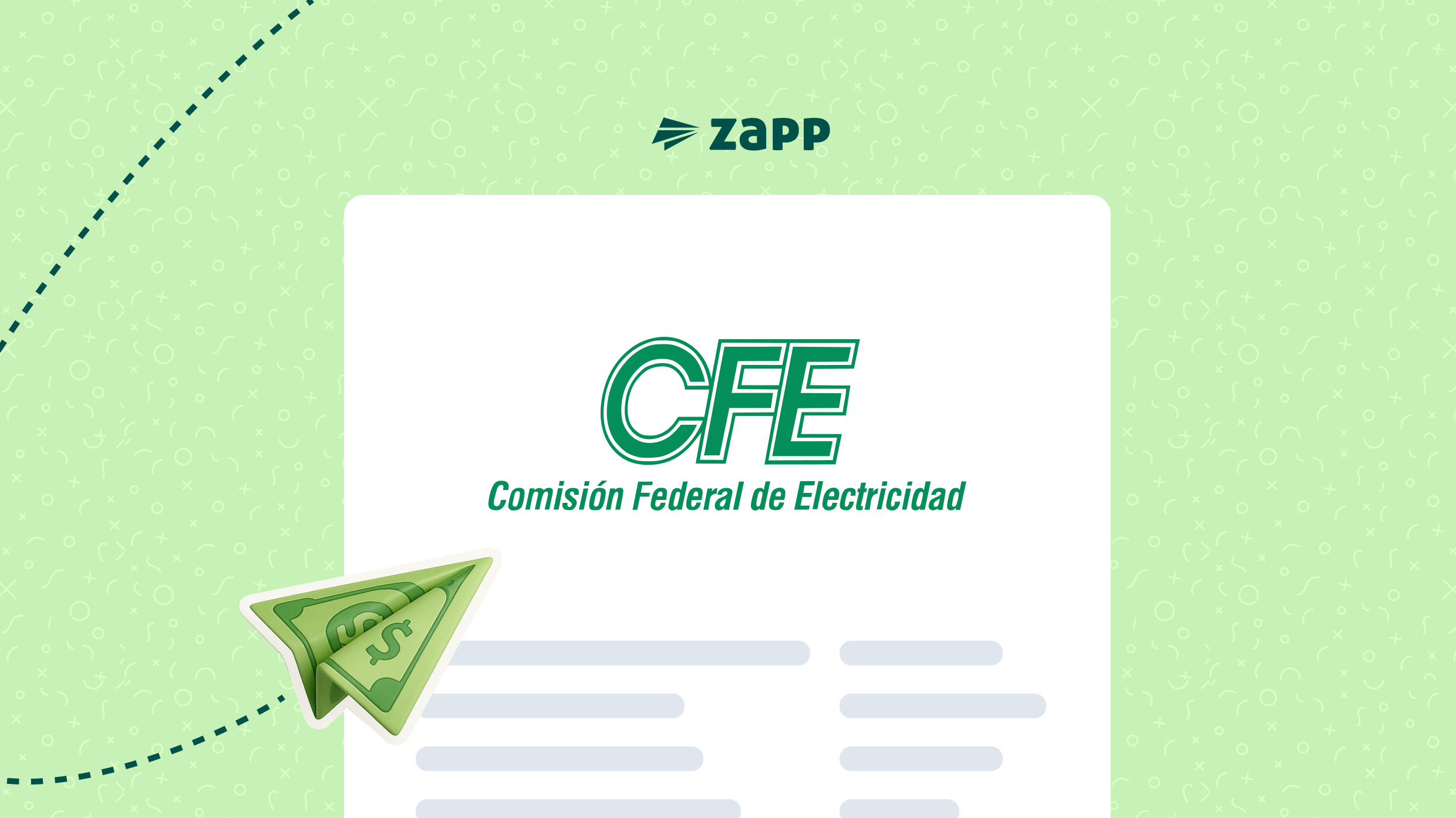 Imagen que muestra un recibo de luz de la Comisión Federal de Electricidad, representando cómo puedes pagar la electricidad en México desde USA de forma segura y rápida.