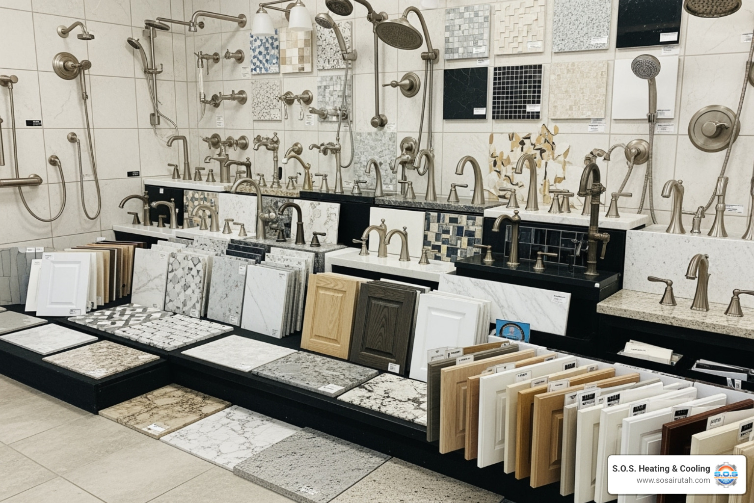 various bathroom tile and fixture materials - Bathroom renovation quotes
