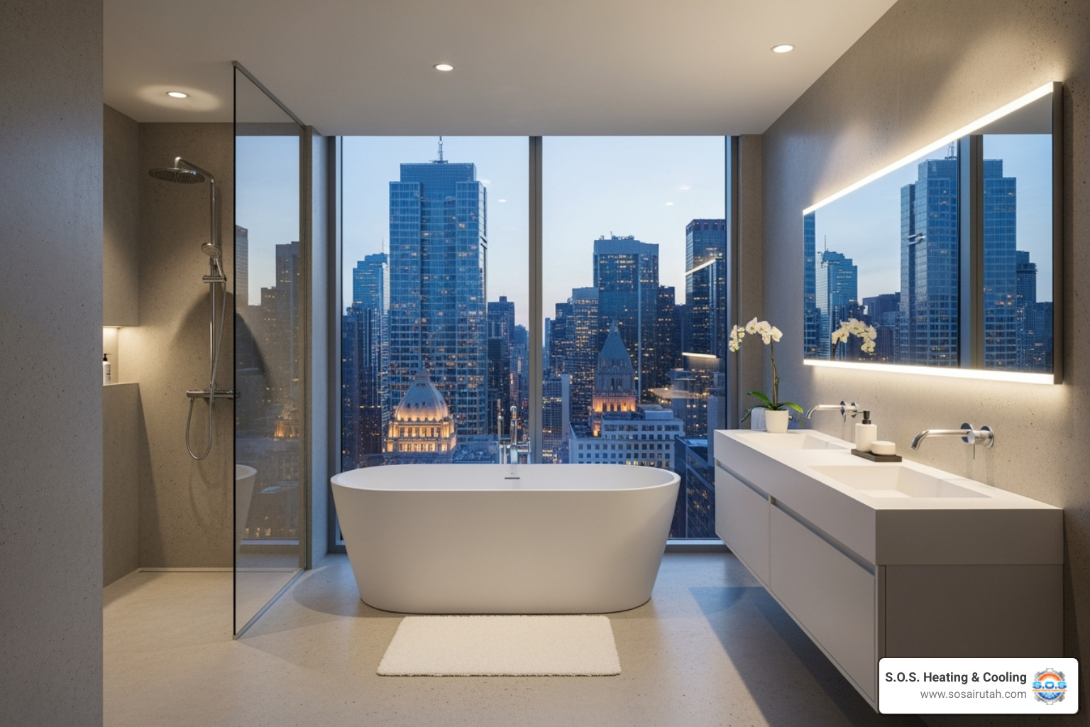 modern high-rise bathroom - Master bathroom renovation