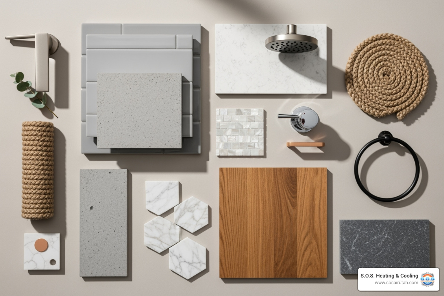 showcasing a variety of material choices like tile, countertops, and fixtures - Bathroom remodel cost