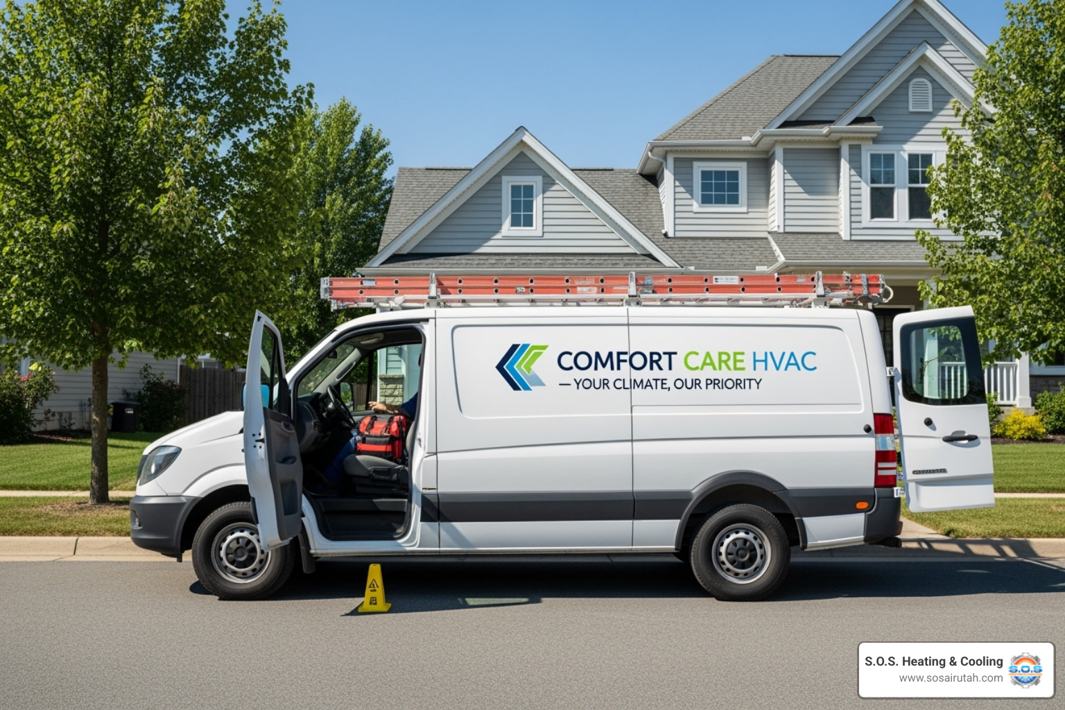 S.O.S. Heating & Cooling service van - ac maintenance salt lake city