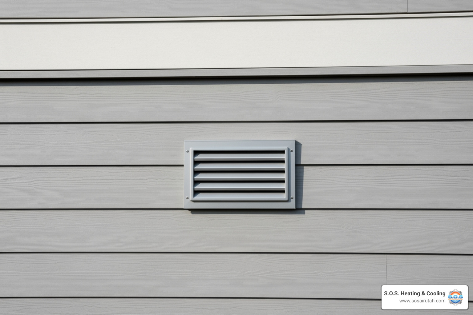 Clean, unobstructed dryer vent on the exterior of a home - air vent cleaning utah