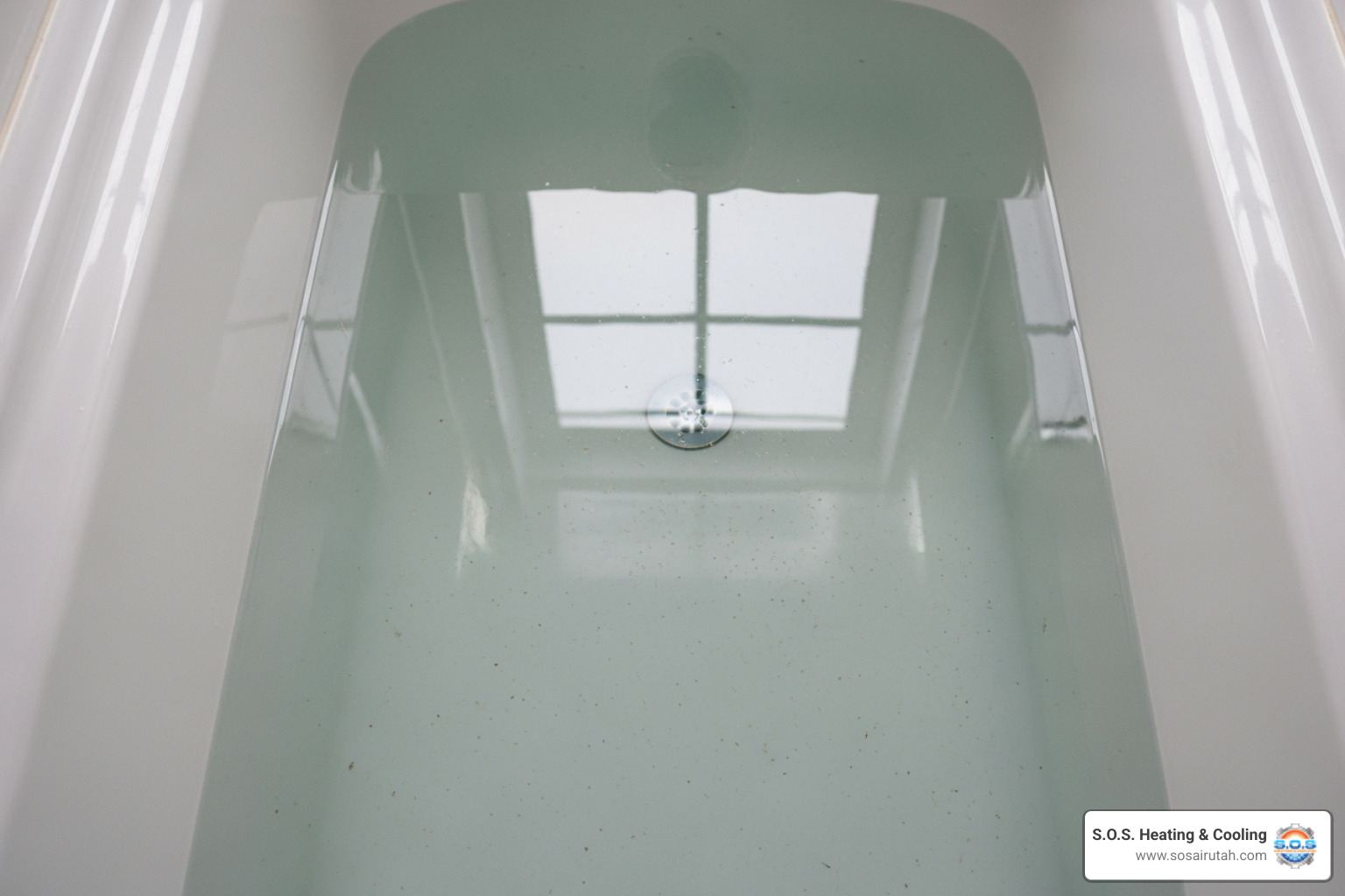 Image of a slow-draining bathtub - affordable drain cleaning utah