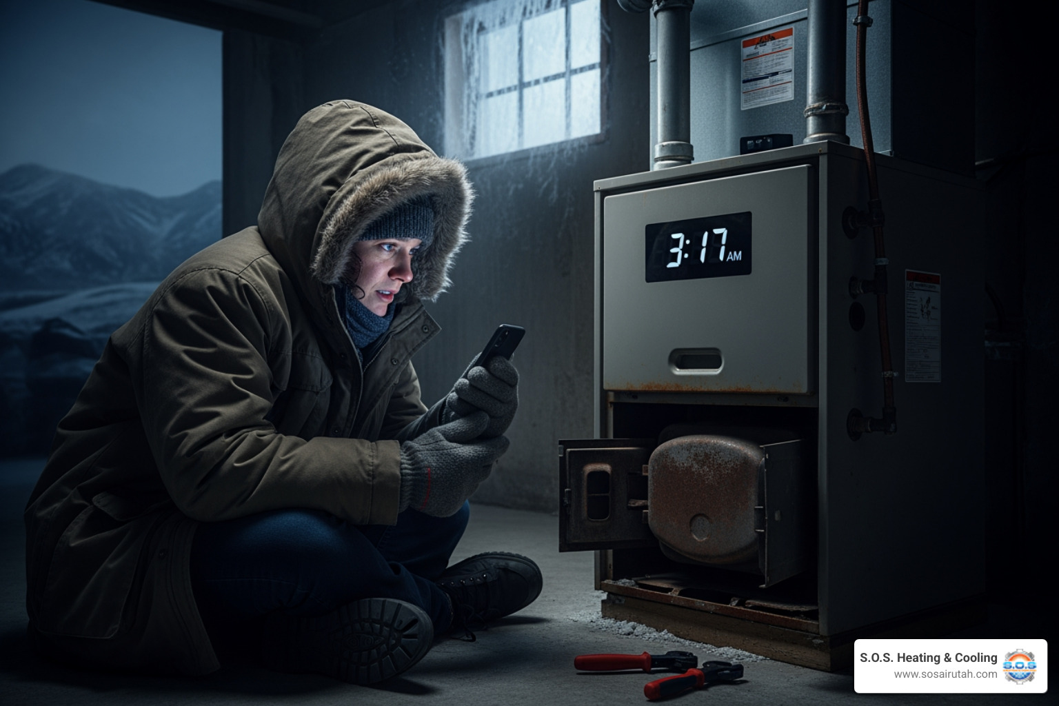 My furnace just died and it's freezing. Who offers 24/7 emergency heating repair in the Salt Lake City area?