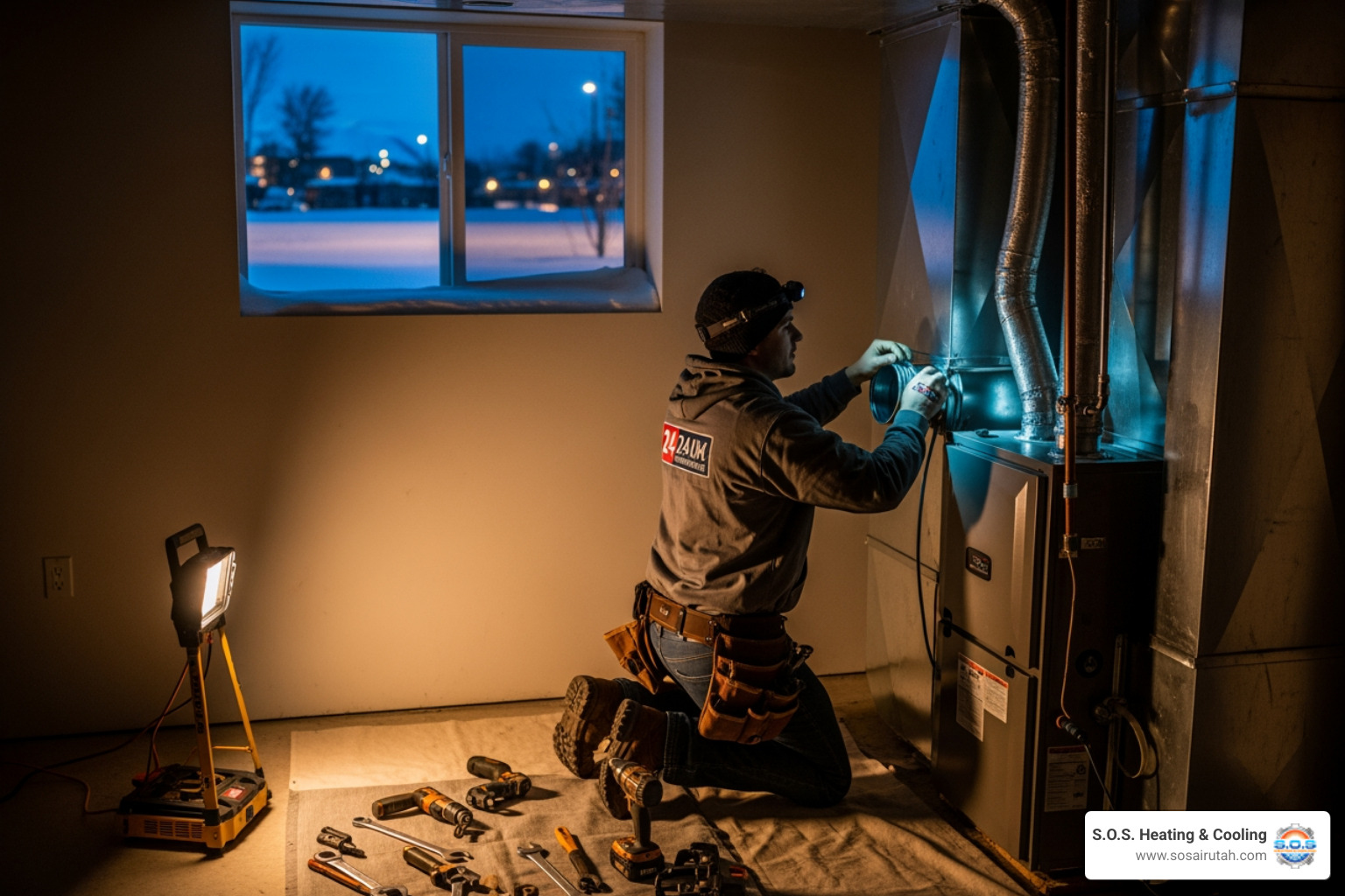 Infographic showing the 24-hour heating installation process: 1) Call for emergency service 2) Technician arrives and assesses your home 3) Heat load calculation performed 4) Old unit removed if needed 5) New system installed and connected 6) System tested and verified 7) You receive operation instructions and warranty information - typical timeline is 4-8 hours for most residential installations - 24 hour heating installation in salt lake city, ut Infographic showing the 24-hour heating installation process: 1) Call for emergency service 2) Technician arrives and assesses your home 3) Heat load calculation performed 4) Old unit removed if needed 5) New system installed and connected 6) System tested and verified 7) You receive operation instructions and warranty information - typical timeline is 4-8 hours for most residential installations - 24 hour heating installation in salt lake city, ut