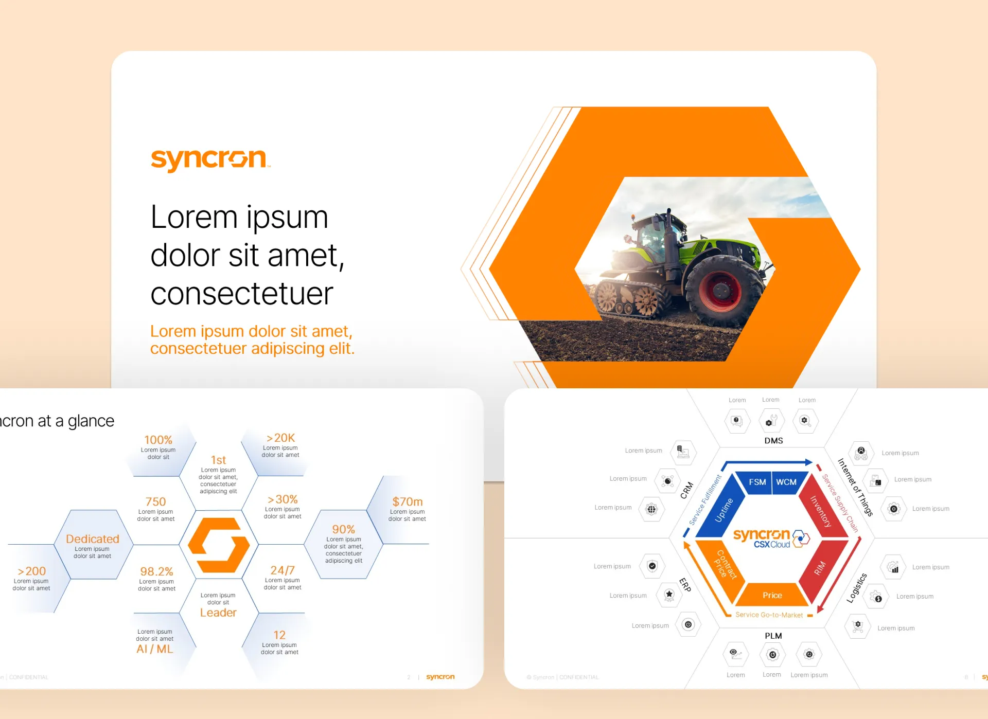 Enterprise presentation design case study thumbnail for Syncron, featuring scalable brand systems created by our presentation design agency Los Angeles.