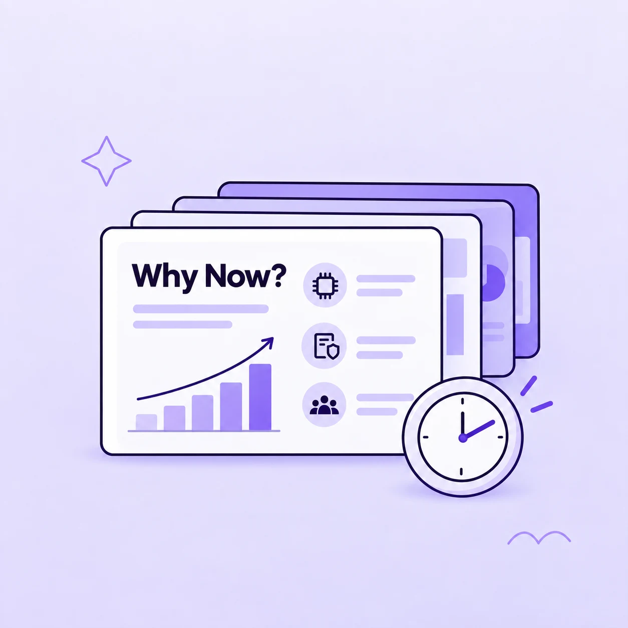 Why Now slide for investor pitch decks
