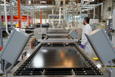original Tandem PV's commercial demonstration factory in Fremont, California, where the company is manufacturing next-generation perovskite-silicon solar panels in the United States.