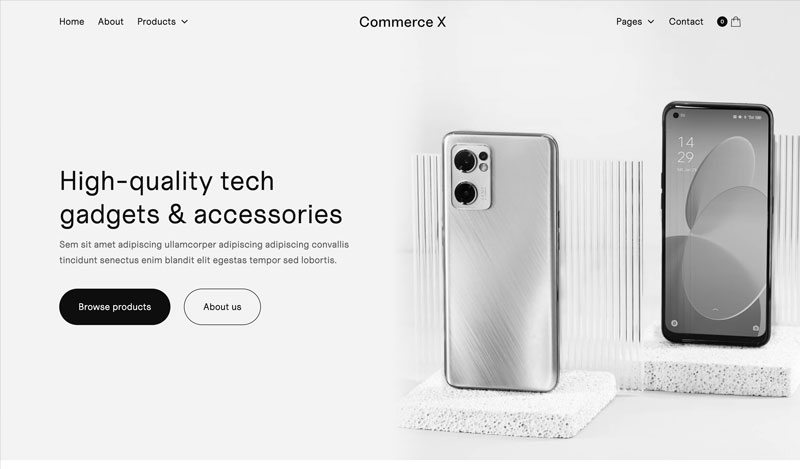 An example of a CartGEnie template from BRIX